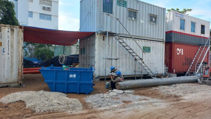 lắp ghép nhà container 2 tầng