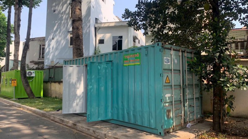 cho thuê container văn phòng, kho tại làng Đại Học